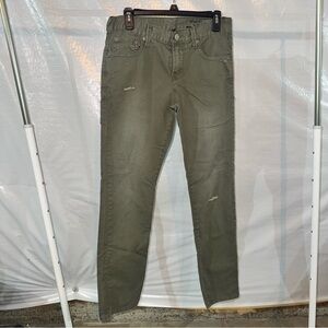 Aeropostale Men's Slim Fit Olive Jeans
